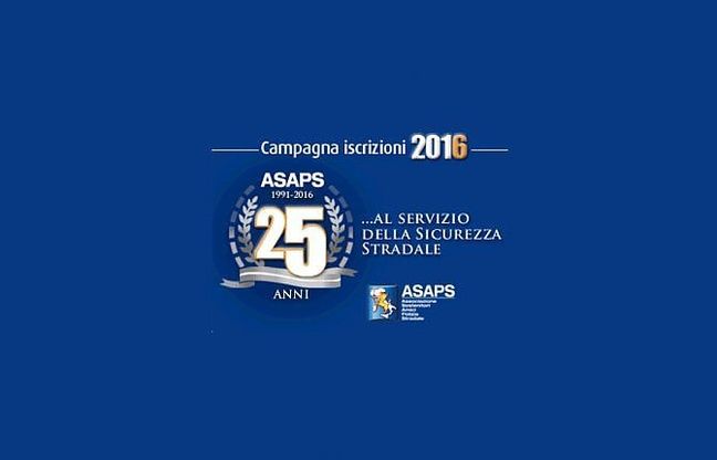 Campagna iscrizioni Asaps: 25 anni di lotta per la sicurezza stradale