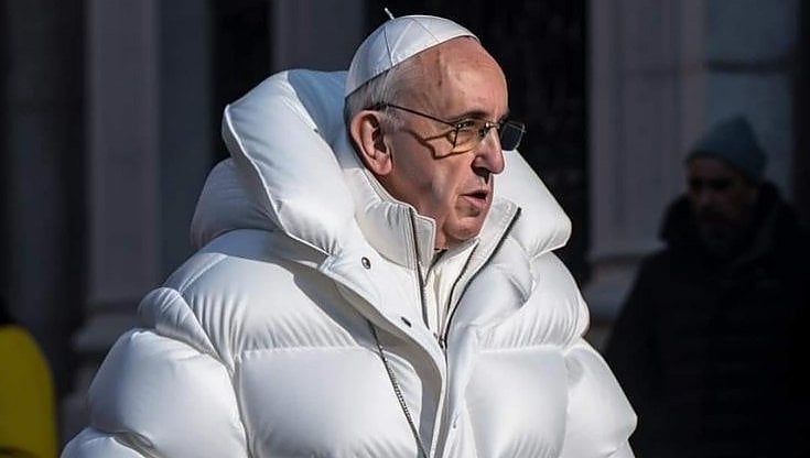 Il papa sui social con un piumino bianco oversize, milioni di visualizzazioni. Ma è una fake creata dall'intelligenza artificiale