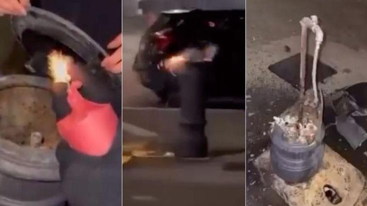 Distruggono la fontanella con un petardo, poi pubblicano il video: tre minori si autodenunciano