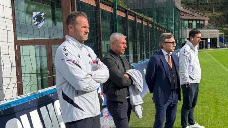 Sampdoria, il blitz di Manfredi . Simbolo di approvazione al nuovo staff tecnico