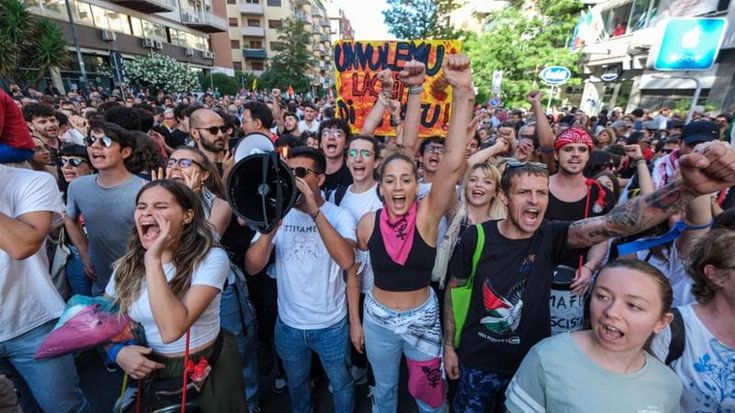 I familiari delle vittime di mafia alla protesta del 23 maggio
