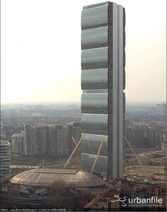 Citylife, la simulazione digitale della torre Isozaki
