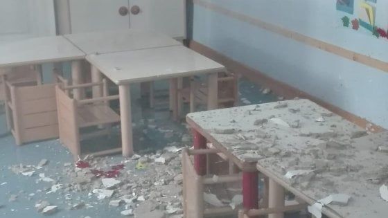 Bari, crolla l'intonaco all'asilo nido: i bambini non erano in classe