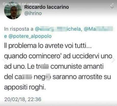 Palermo, Twitter sospende l'hater-candidato di Forza Nuova