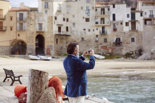 L'attore Andy Garcia a Palermo per girare uno spot