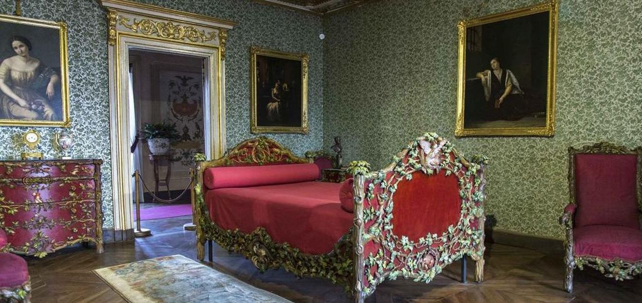 negli appartamenti reali della mandria