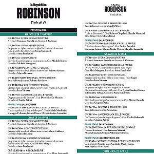 Robinson a Milano: il programma completo