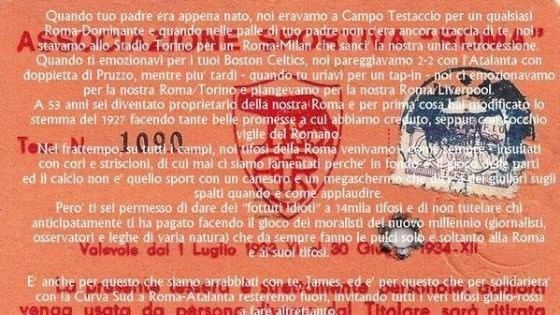 Roma, tifosi contro Pallotta: "Disertiamo lo stadio con l'Atalanta"
