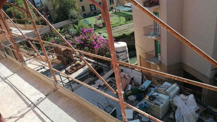 Chiavari, a scuola in mezzo al cantiere