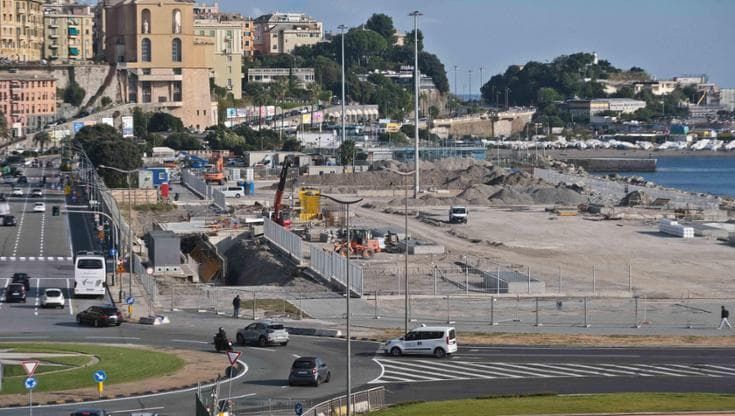 Waterfront di Levante, mancano 30 milioni: per finire piazzale Kennedy stop alla pista ciclopedonale