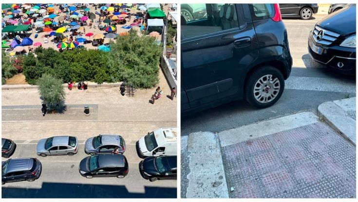 Bari, l’assalto a San Girolamo: traffico caos e auto ovunque. “Parcheggiano fin sulla spiaggia”
