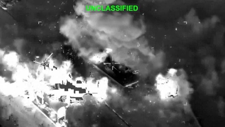 Iran, il video del Comando centrale americano: "Colpiti 9.000 target, distrutte 140 navi"
