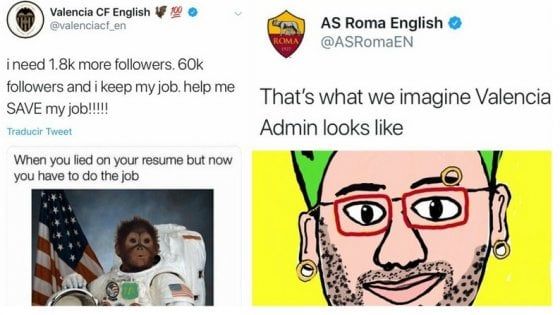 Il curioso botta e risposta sui social tra la Roma e il Valencia