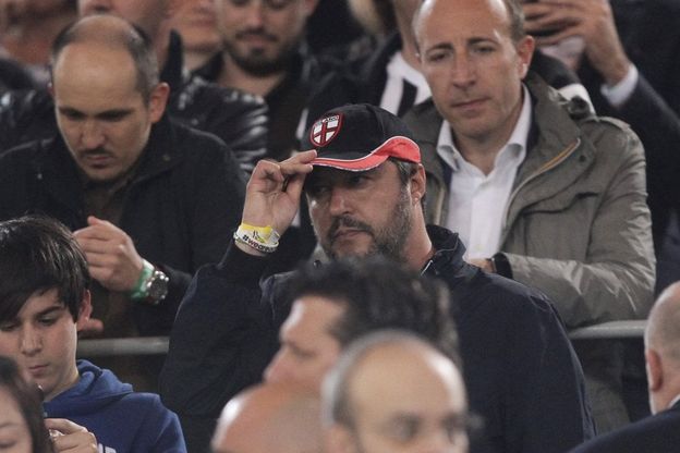 Finale Coppa Italia, in tribuna tra i vip Salvini versione 'ultrà'