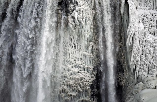Si "gelano" le Cascate del Niagara