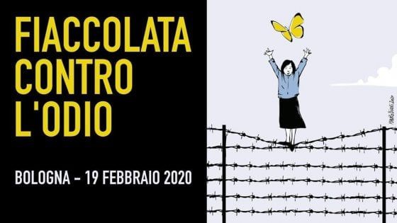 A Bologna la fiaccolata contro l'odio, il razzismo e l'antisemitismo