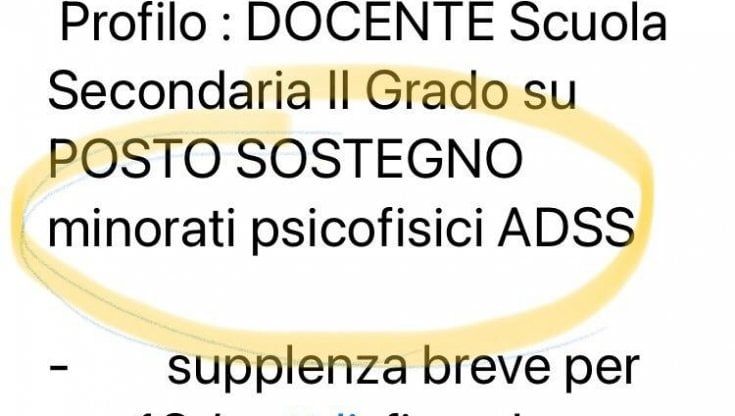 “Insegnante di sostegno per i minorati” rivolta contro il modulo del ministero 