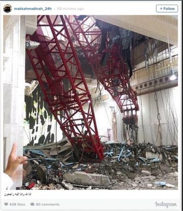 La Mecca, crolla gru sulla Grande moschea: le prime immagini
