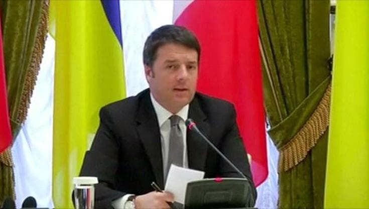 Ucraina, Renzi: "Vogliamo il rispetto della sovranità"