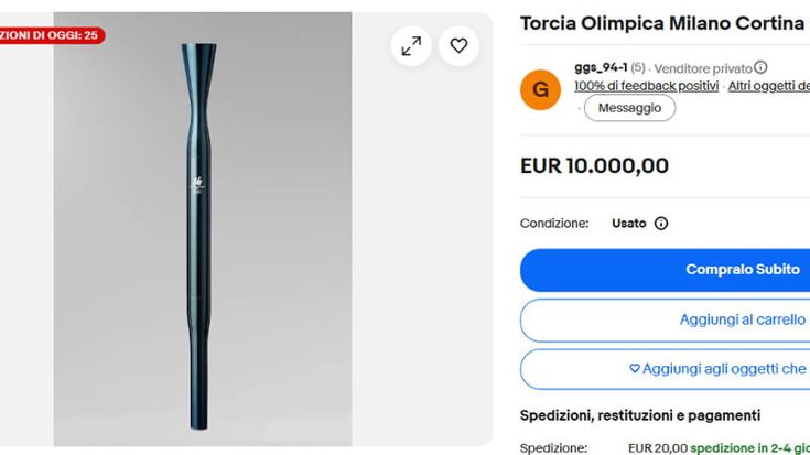 Torce olimpiche in vendita per i tedofori a 1400 euro: è polemica. E su eBay si trovano già a 10mila