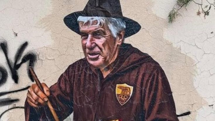Gasperini a Roma è già un murale: “Ma sembro un incrocio tra Mago Merlino e la Befana”