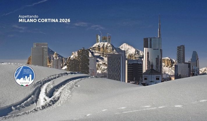 Grattacieli fra le montagne innevate: ecco Milano in versione Olimpiade 2026
