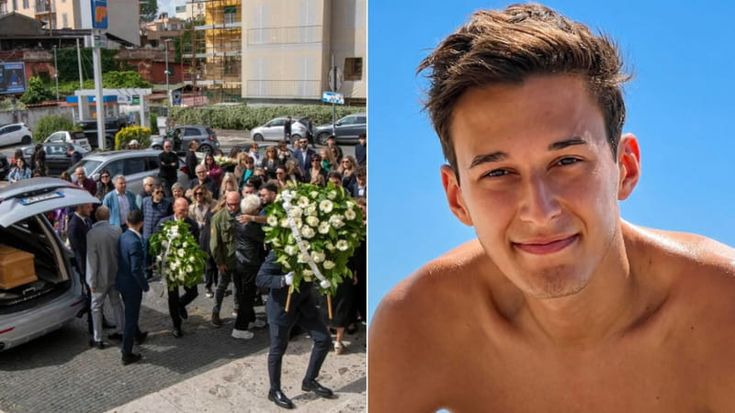 L’ultimo saluto a Lorenzo Rapisardi, uno dei due giovani morti nello schianto di viale Marconi