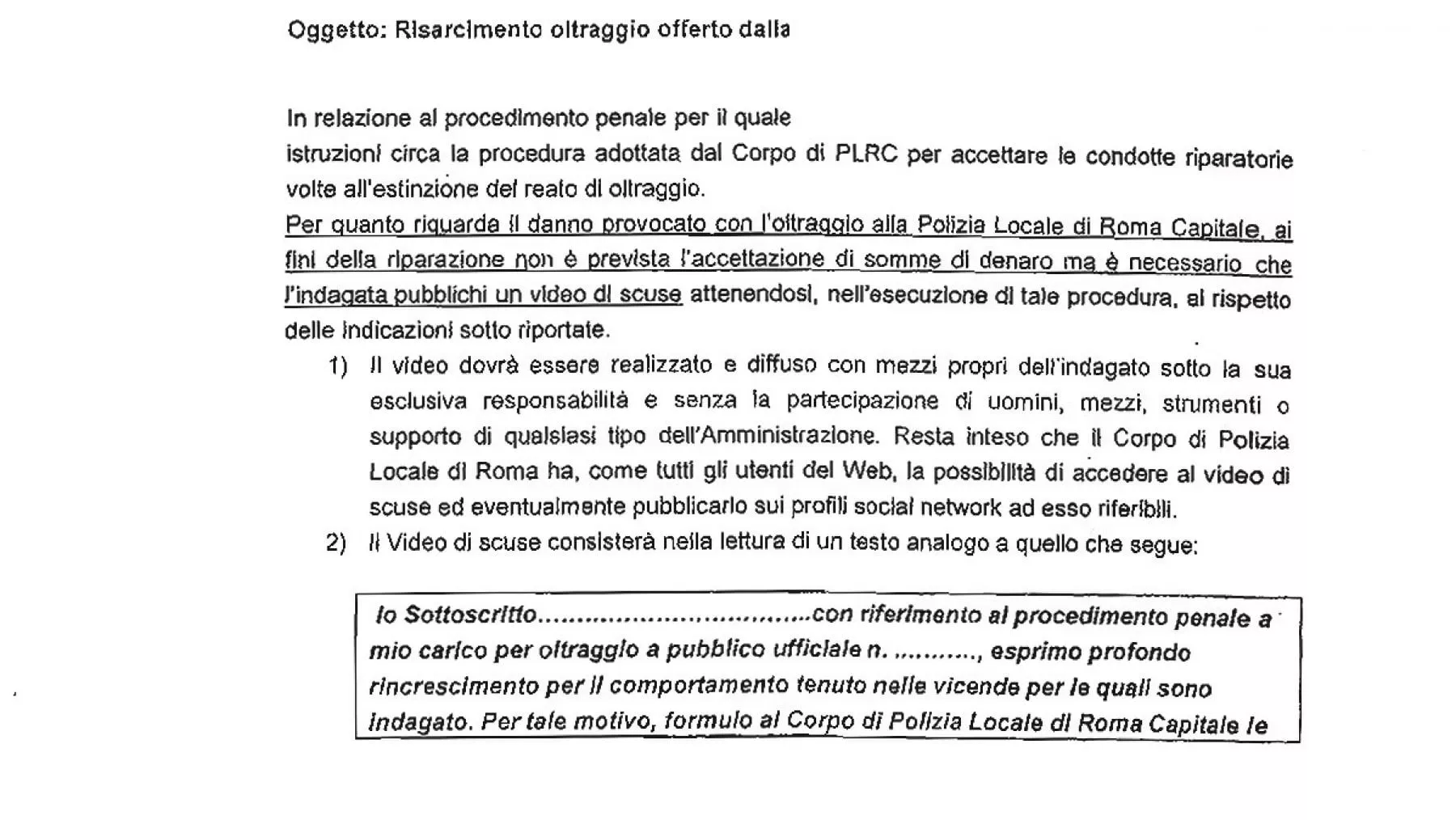 La Gogna Su Youtube Hai Offeso I Vigili Pubblica Un Video Di Scuse Rep