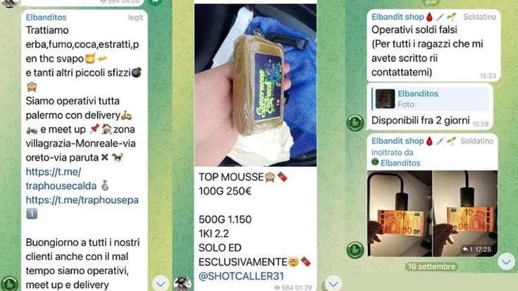 Fattanza, Elbanditos e Willywonka: lo sballo è su Telegram. A Palermo è boom di chat in cui si spaccia droga ai giovani