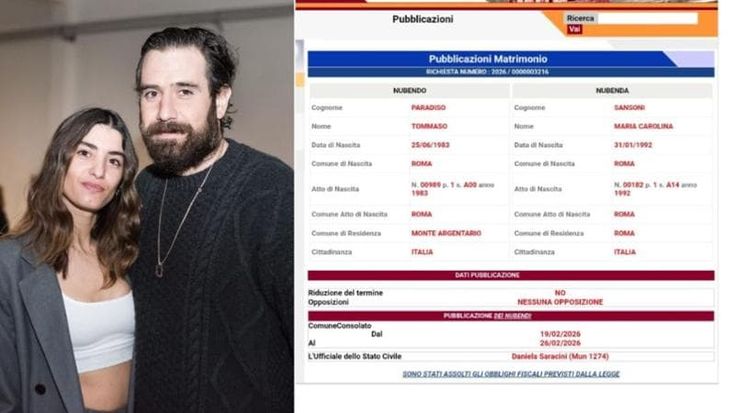 Prima Sanremo, poi il matrimonio: Tommaso Paradiso si sposa con Carolina Sansoni