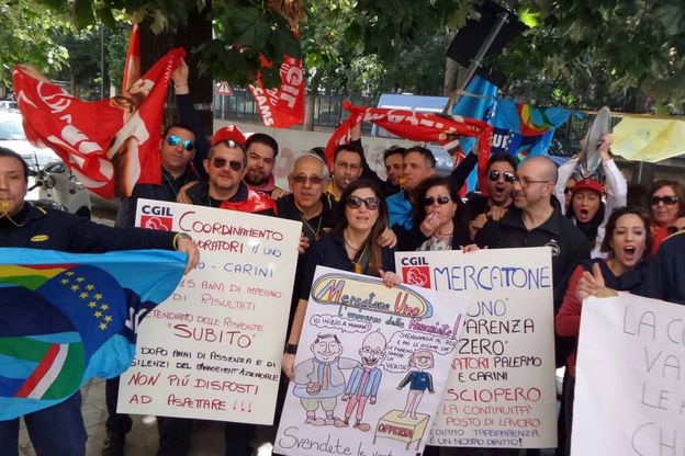 Mercatone Uno, esplode la protesta dei dipendenti a Palermo