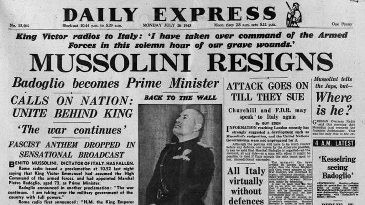 Arrestato il Duce cade la dittatura