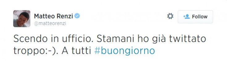 Economist, Renzi su Twitter: ''Il gelato? Mi piace artigianale''