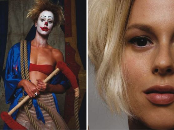 Federica da nuotatrice a clown:<br />ecco la Pellegrini in sala trucco