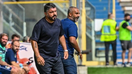 Napoli, Gattuso: ''Non siamo ancora pronti, Osimhen ha marcia in più''