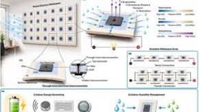 La carta da parati che assorbe umidità e produce elettricità