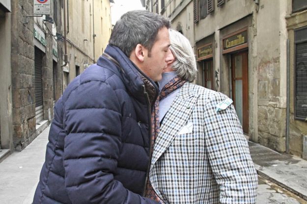 Il bacio di Renzi e Della Valle