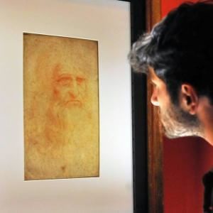 L'Autoritratto di Leonardo è andato a Roma in Frecciarossa