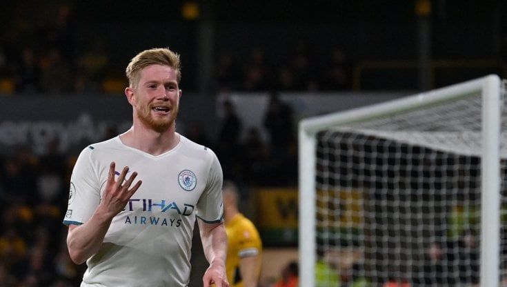 Premier: poker di De Bruyne, il City travolge il Wolverhampton e torna a +2 sul Liverpool