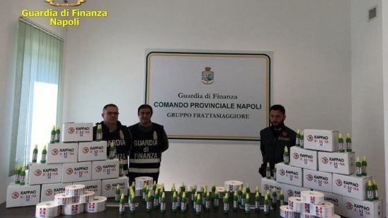 Coronavirus, sequestrati oltre 400 litri di igienizzante a Sant'Antimo