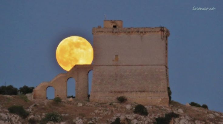 Salento, la luna piena illumina l'oasi naturale 