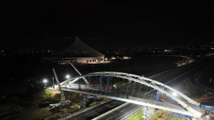 Arrivato il nuovo ponte sull’A1 Tor Vergata: aprirà entro fine giugno