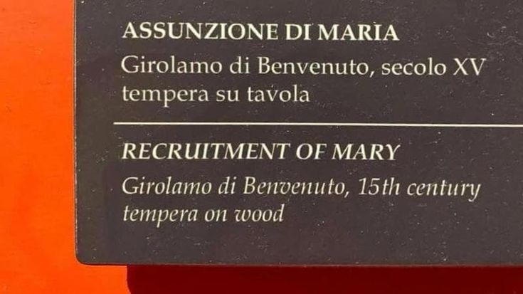 Maria non Assunta in cielo ma per un lavoro: al museo di Pitigliano la gaffe di traduzione