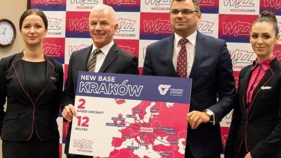 Aerei: WizzAir, nuova base a Cracovia. Voli dalla Polonia a Catania