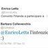 Il tweet interrotto di Letta scatena l'ironia della rete