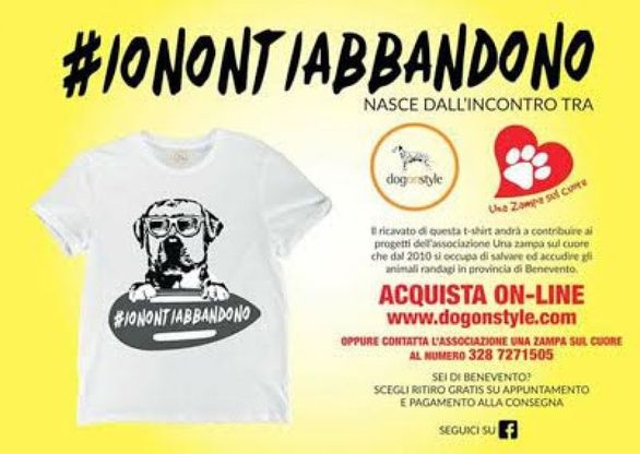 Benevento: Una T-Shirt contro l’abbandono dei cani
