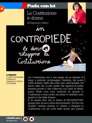 La Costituzione &egrave; donna