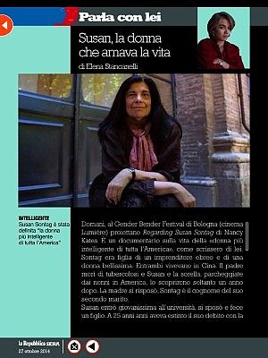Susan, la donna che amava la vita