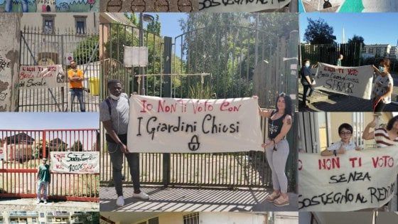 "Caserta non ti vota senza diritti", striscioni ai balconi per chiedere più spazi sociali