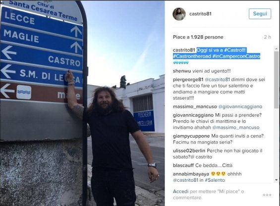 'Castrogiovanni a Castro', il rugbista scherza in Salento